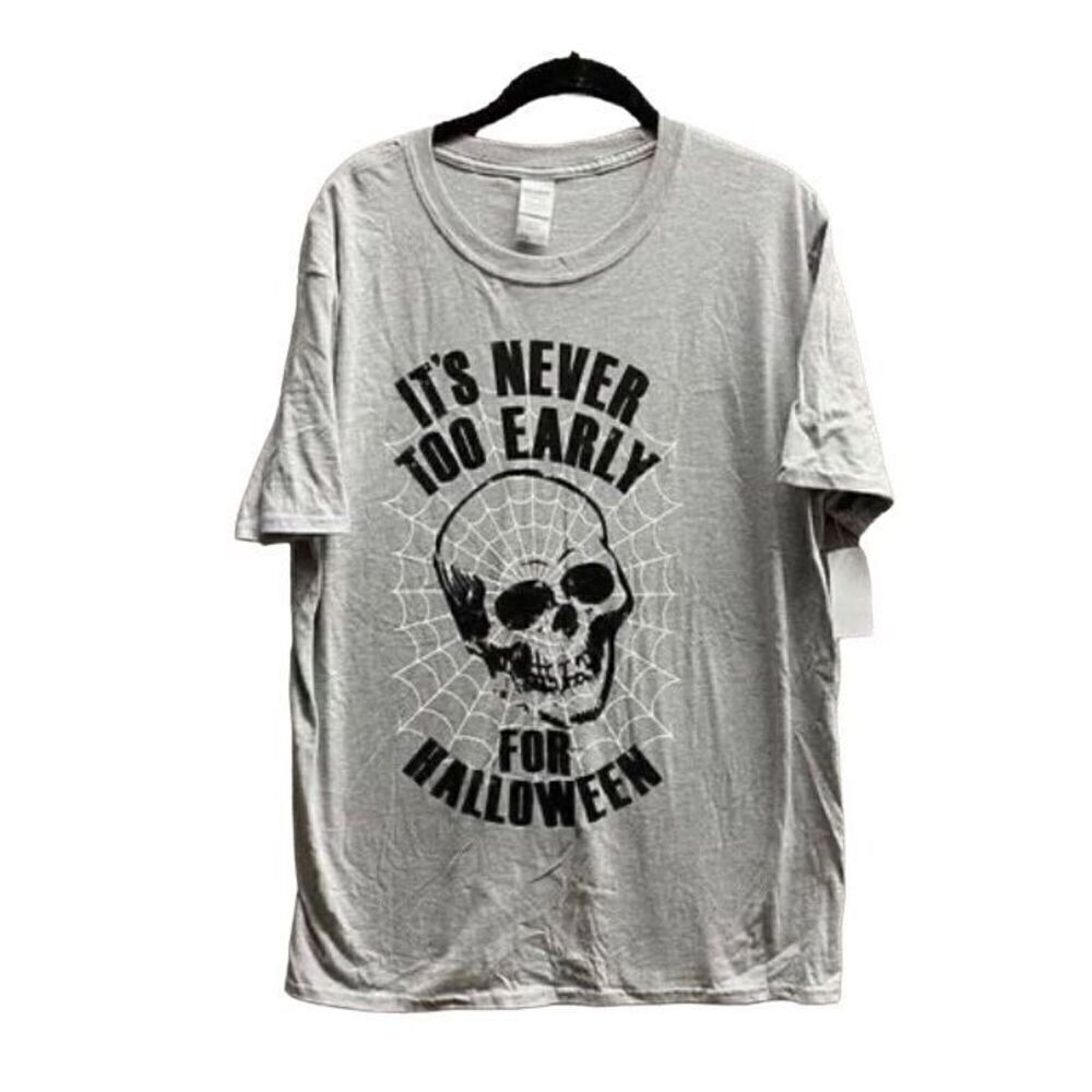 Gildan Halloween NWT it’s never too early gray T-shirt size large
